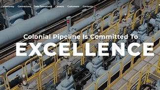 Web organizace Colonial Pipeline.