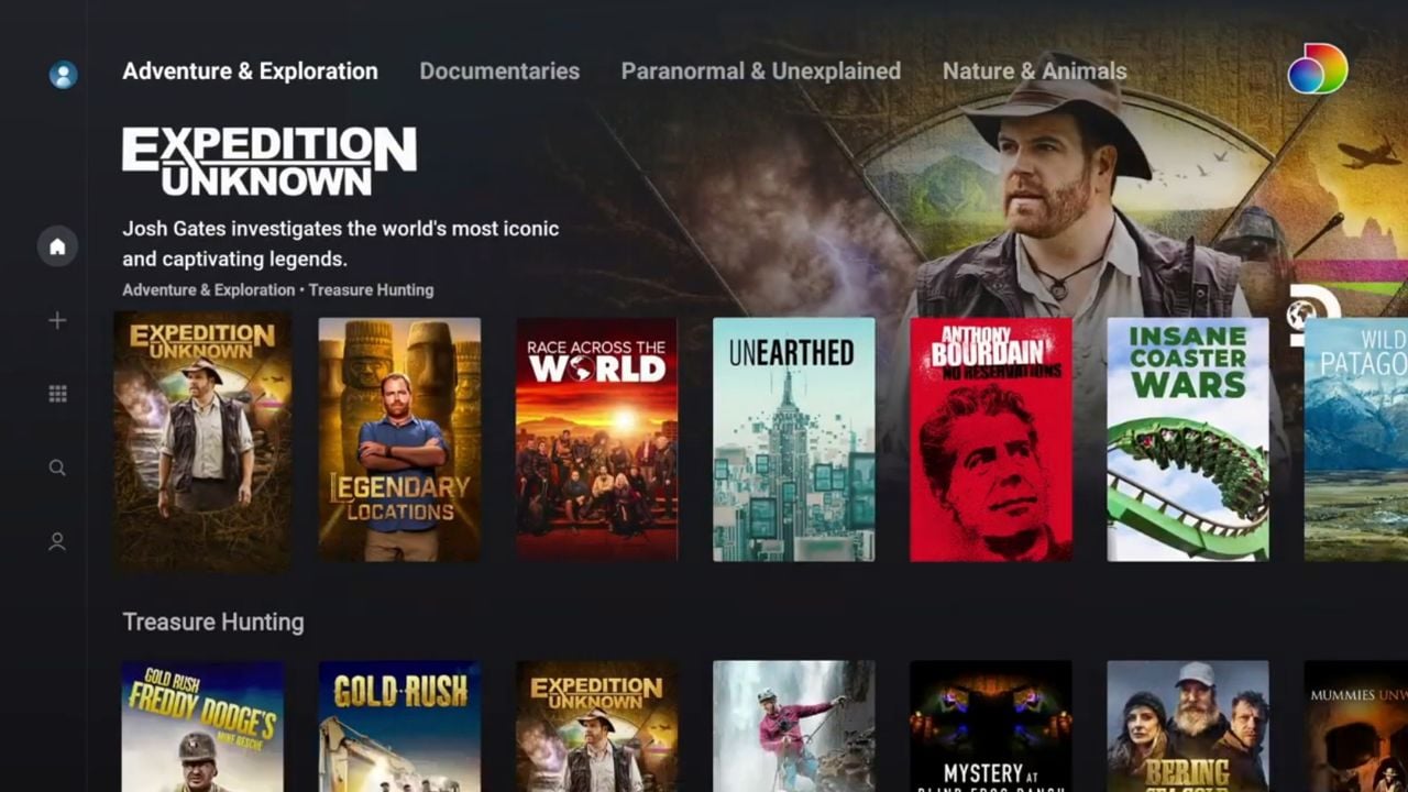 Služba Discovery+ (standardní aplikace)