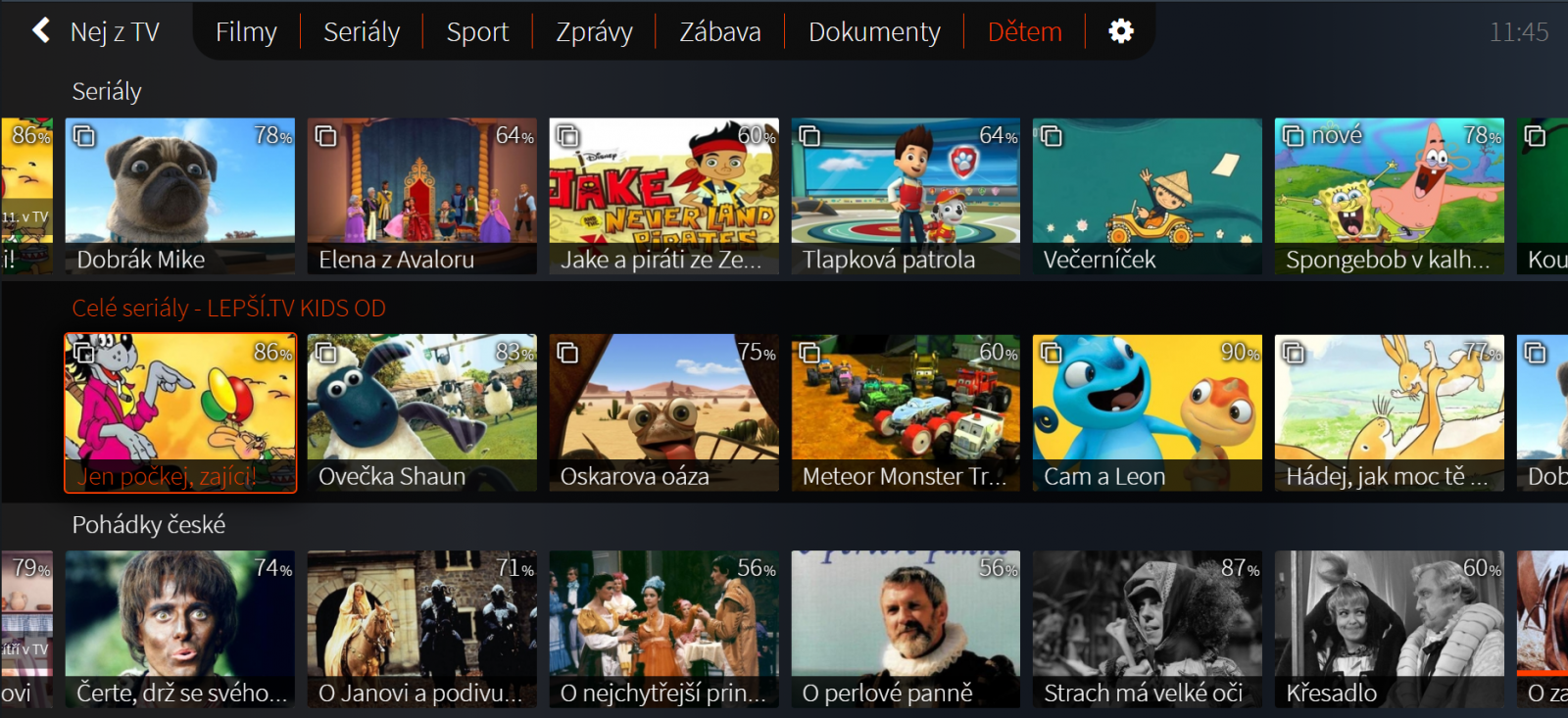 Videotéka Kids OD ve službě Lepší.TV