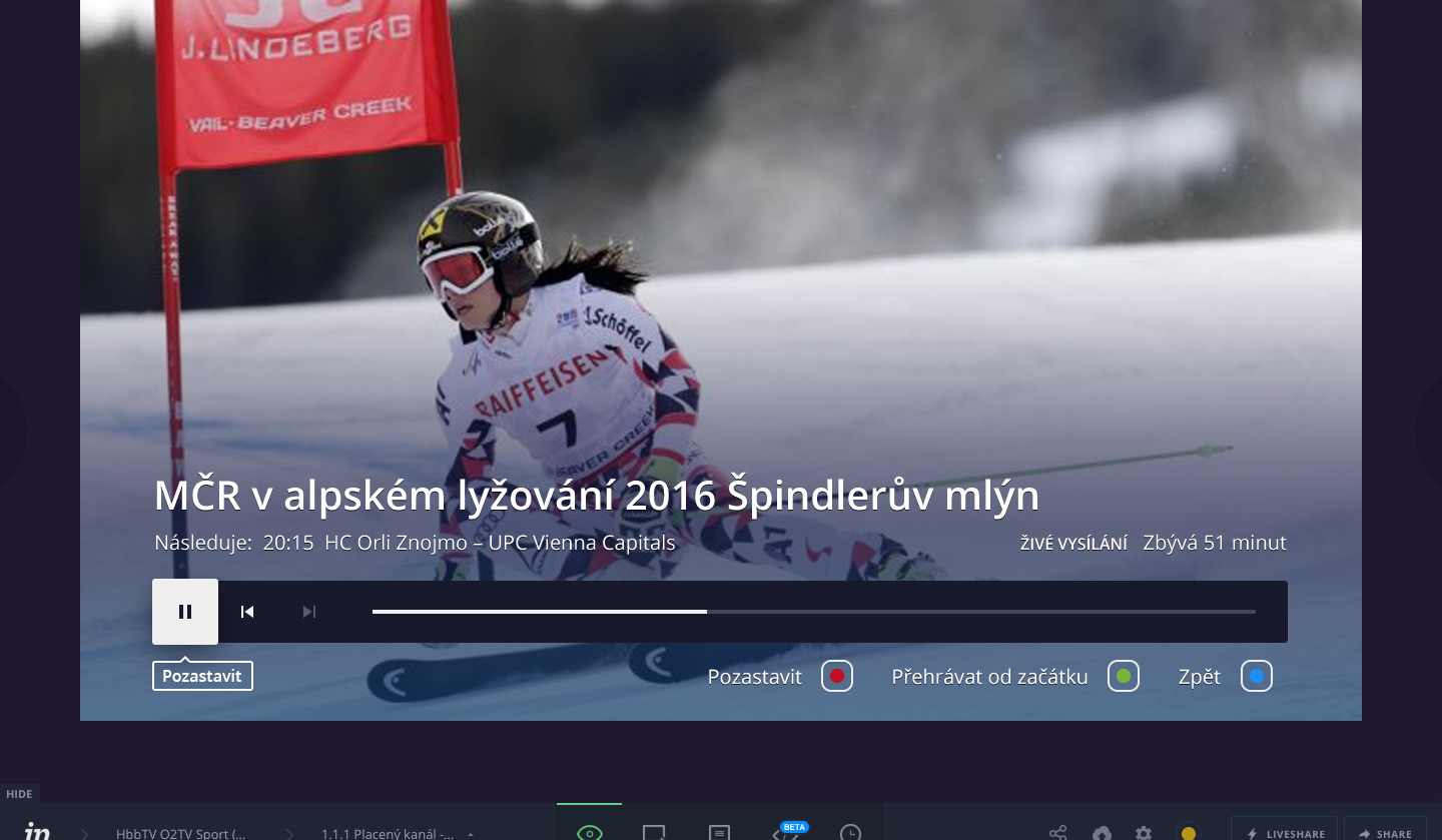 HbbTV aplikace O2 TV Free