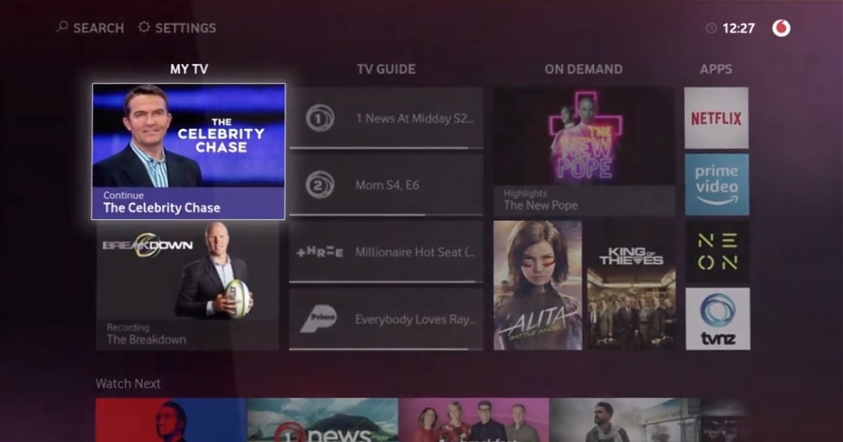 Ukázky uživatelského rozhraní od firmy Kaltura – Vodafone TV