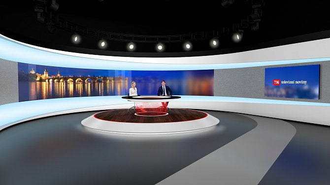 Vizualizace nového studia zpravodajství TV Nova, září 2021