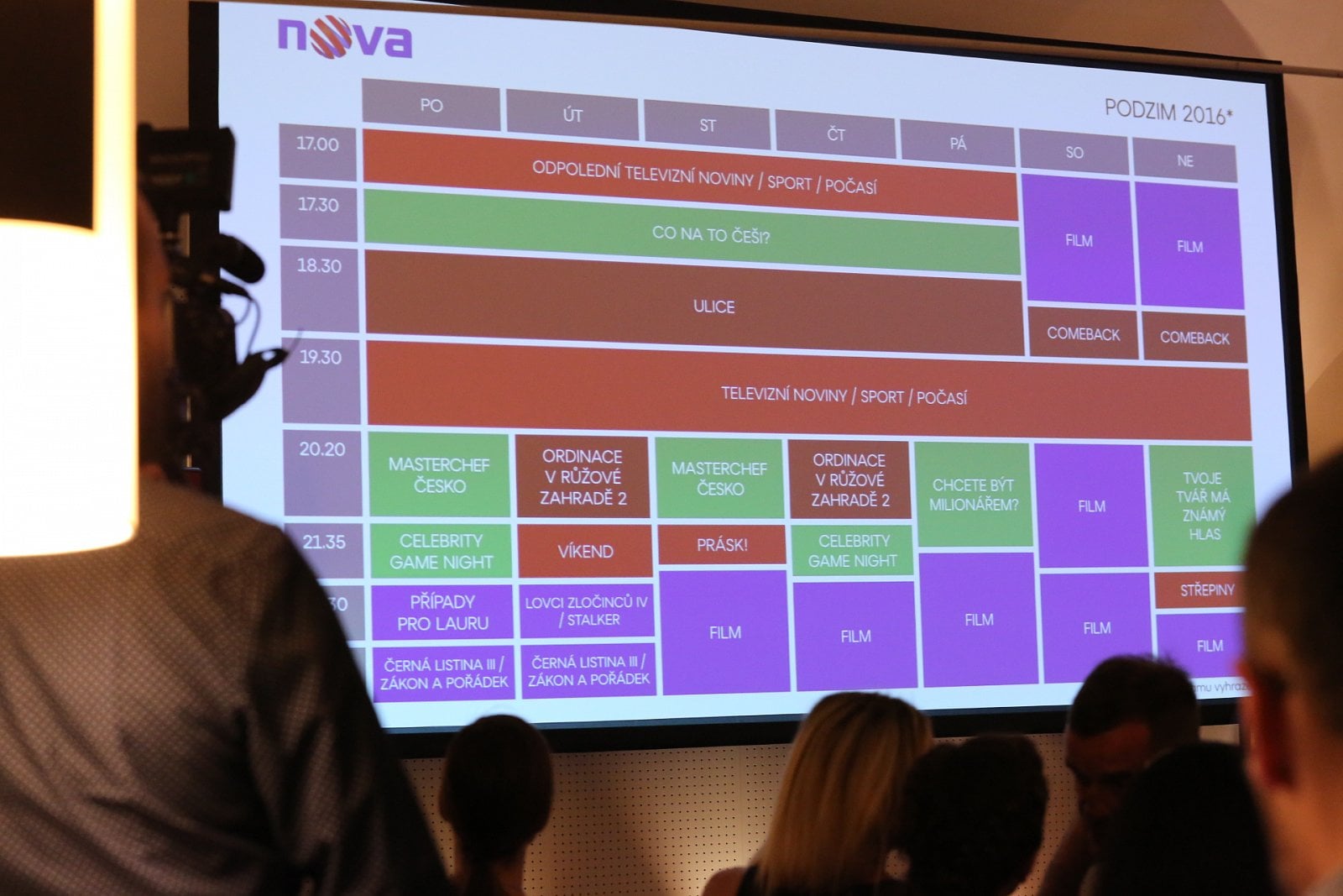 Programové schéma skupiny Nova pro podzim 2016
