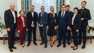 Ivan Bartoš a Jan Lipavský na setkání s Microsoftem