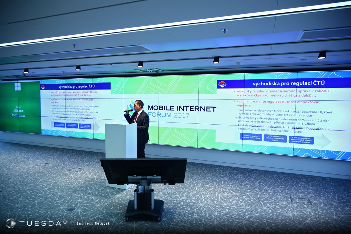 Jaromír Novák, předseda Rady ČTÚ, na konferenci MIF 2017