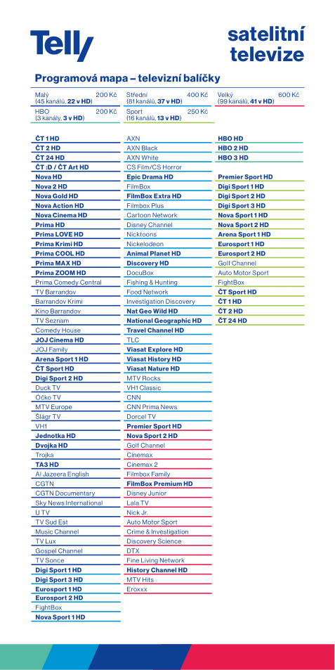 Programová nabídka Telly - satelit