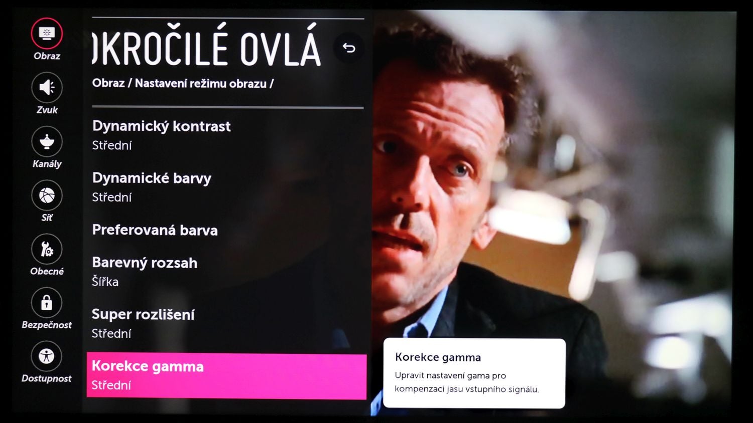LG 49UJ7507 - menu nastavení