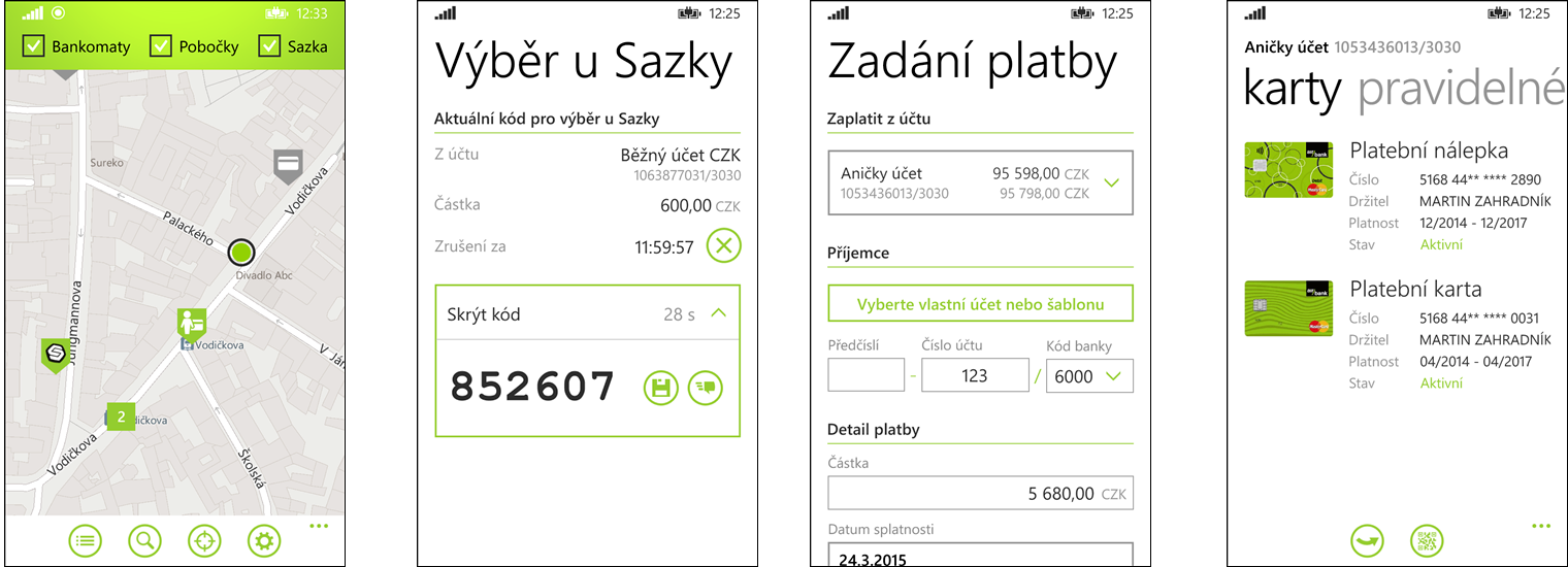Mobilní bankovnictví od Air Bank pro Windows Phone 8.1 a vyšší
