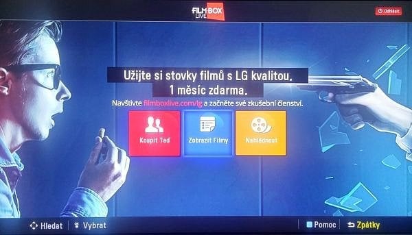 Stovky filmů si na LG zatím neužijete. Ale aplikace Filmbox Live momentálně nepracuje ani na Samsungu a vina výrobců televizorů to není.