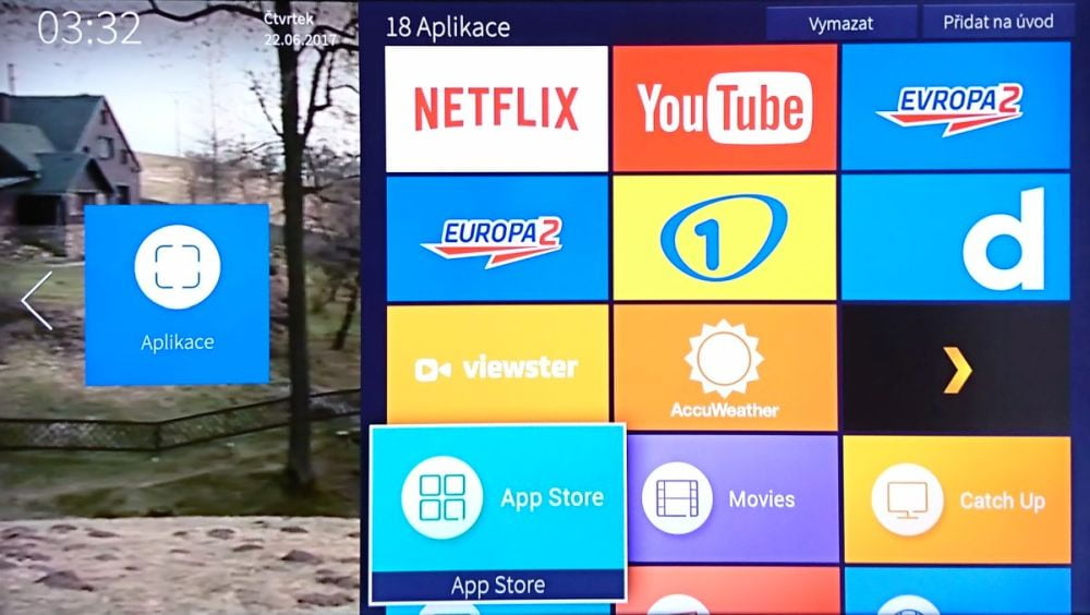 Hisense H55N6800 - tlačítko Domov