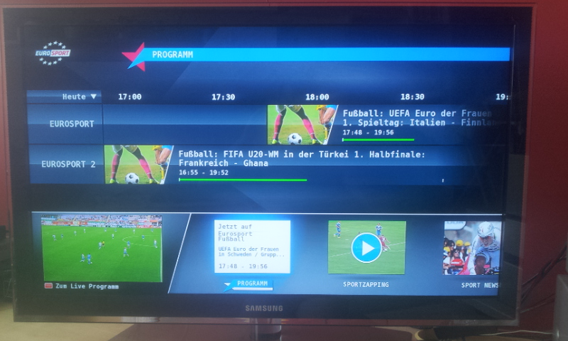 Eurosport - hybridní televize HbbTV