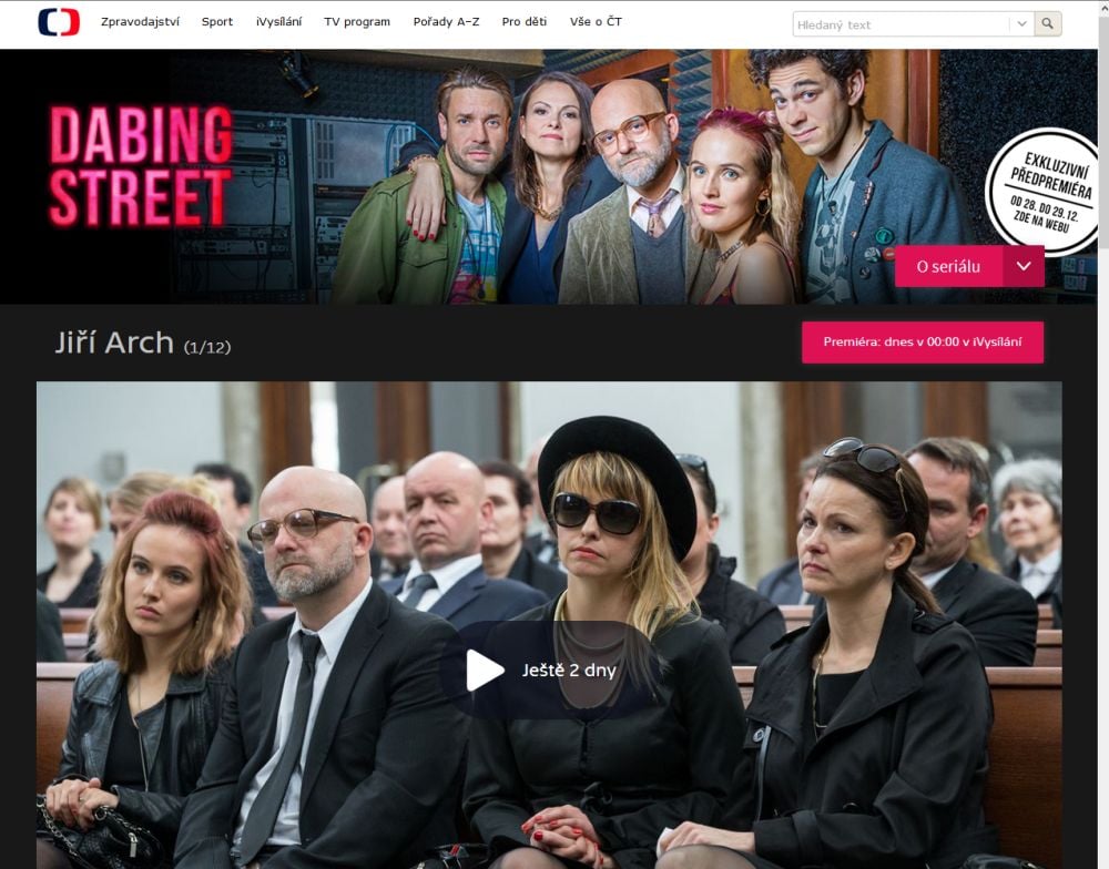 Dabing Street v předpremiéře - iVysilani a HbbTV