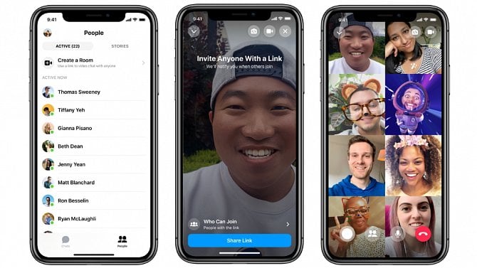 Facebook - Messenger Rooms - videokonference