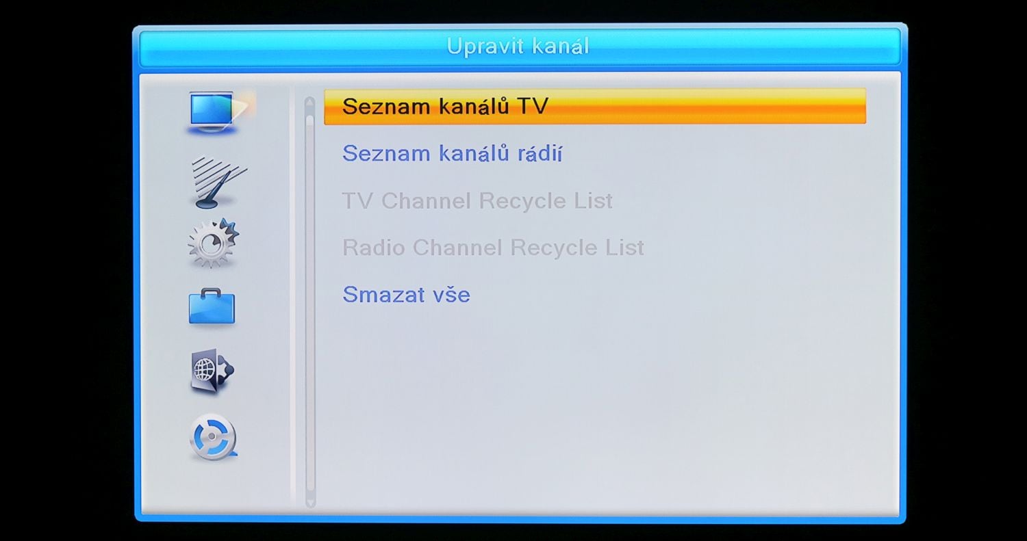 TeleSystem TS6820 T2 HEVC twin - seřazení kanálů