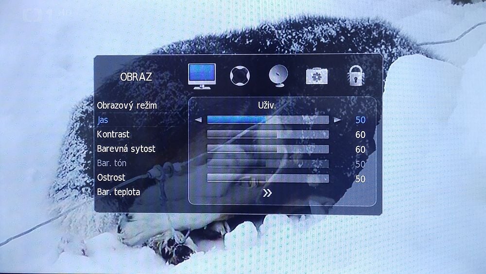 Sencor SLE 3257TCS - Menu nastavení