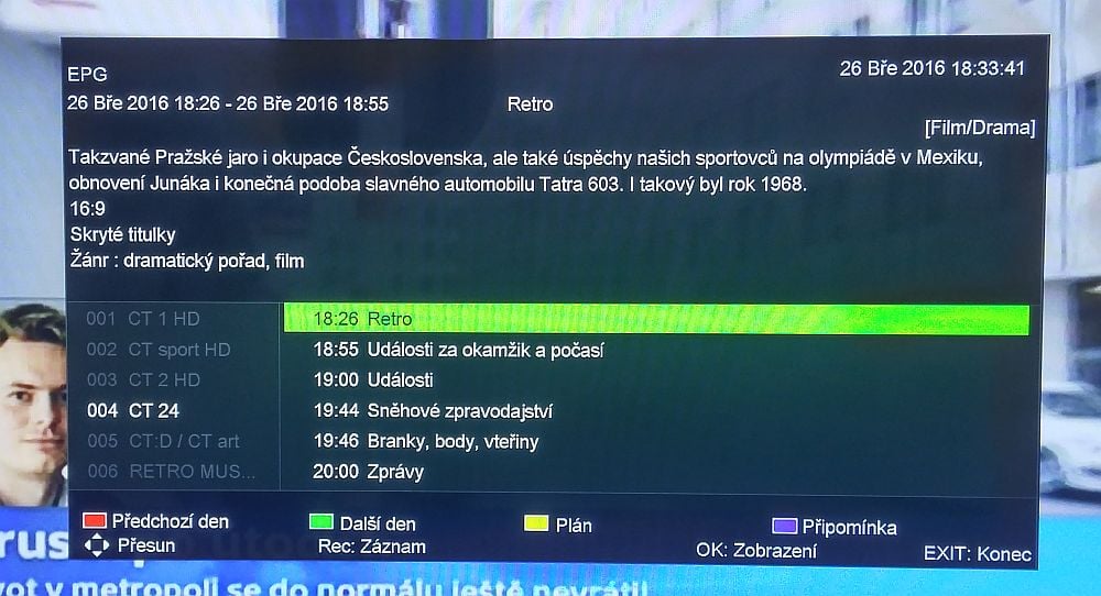 Sencor SLE 48F12 - EPG