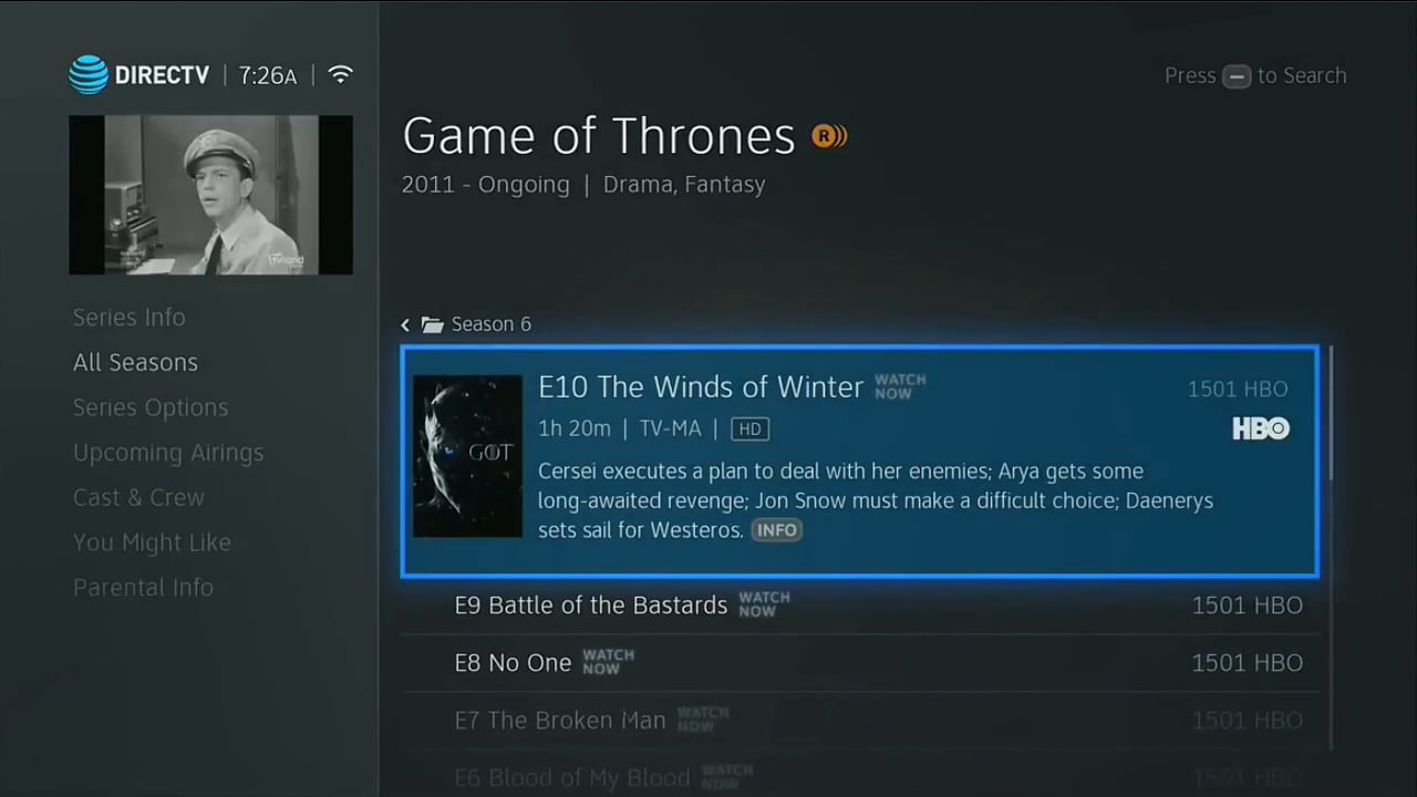 DIRECTV On Demand a Smart Search 2/2