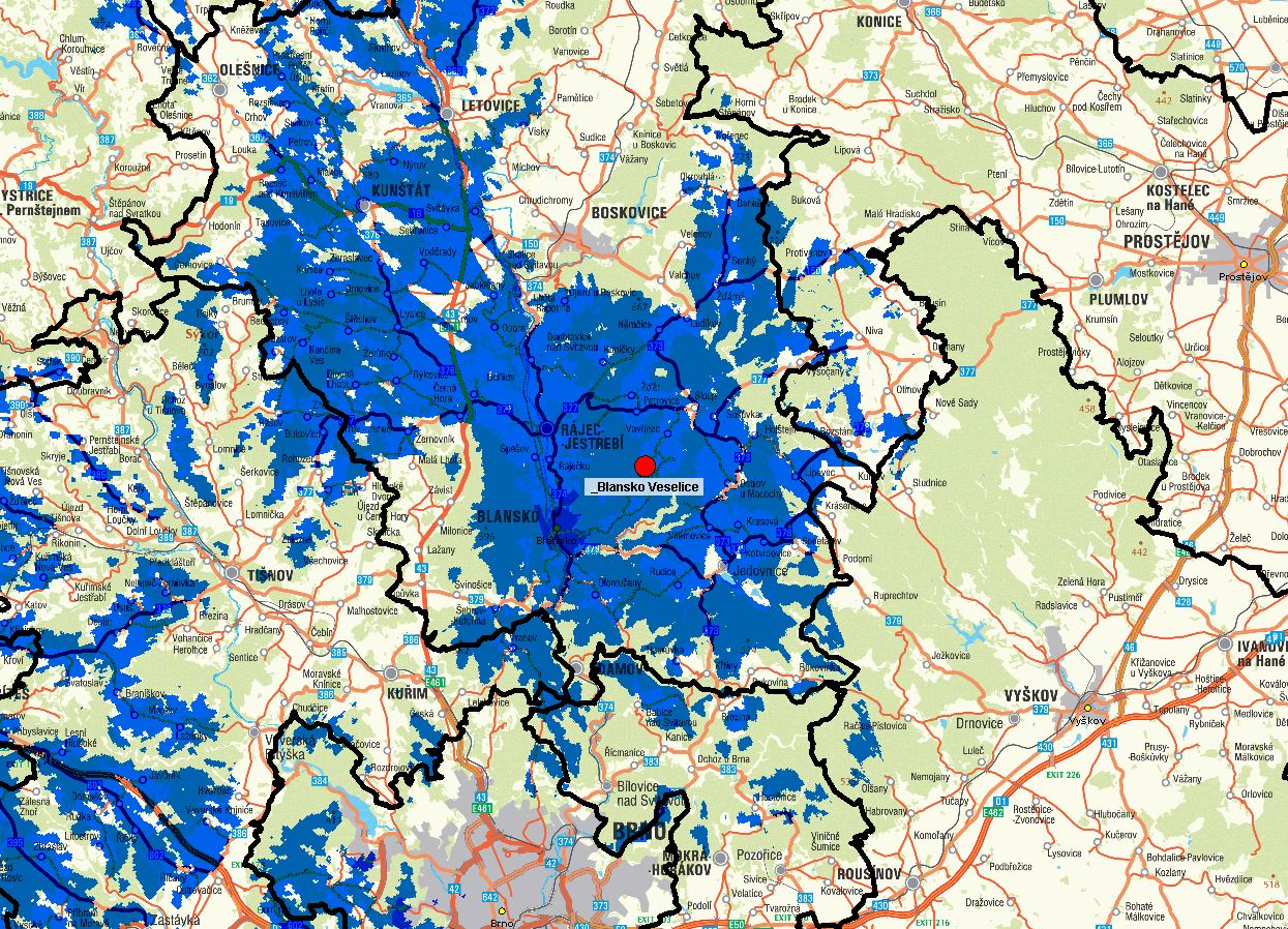 Blansko - Veselice (kanál 50)