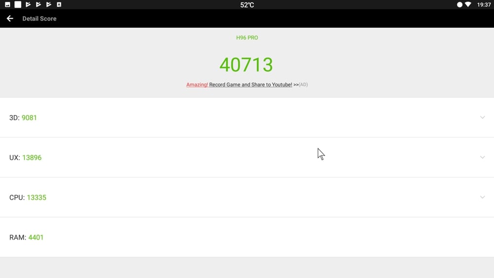 H96 Pro mini - benchmarky