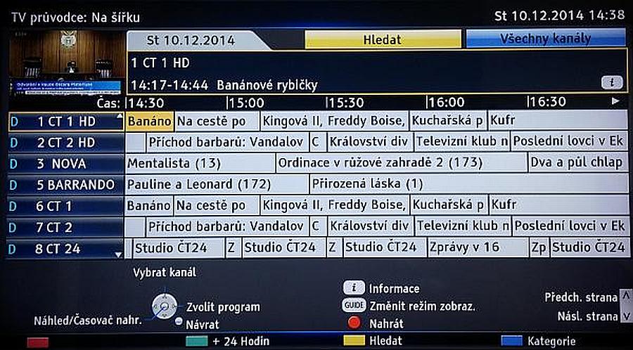 Panasonic TX-55AS750E - EPG