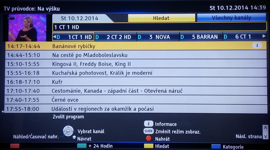 Panasonic TX-55AS750E - EPG
