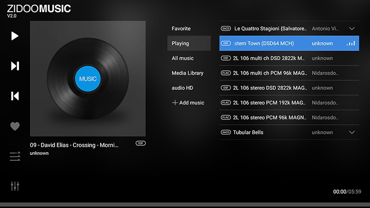 Zidoo Music 2.0