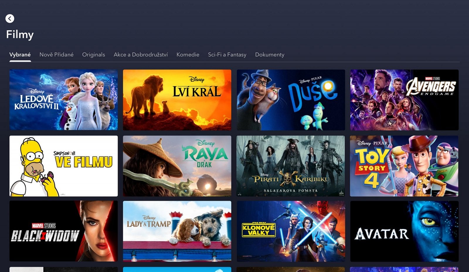 Filmy v Disney+