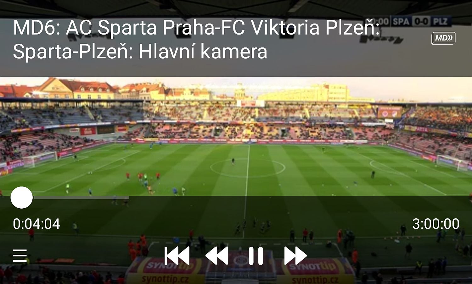 Tlačítko multidimenze (MD) vidíte v pravém horním rohu.