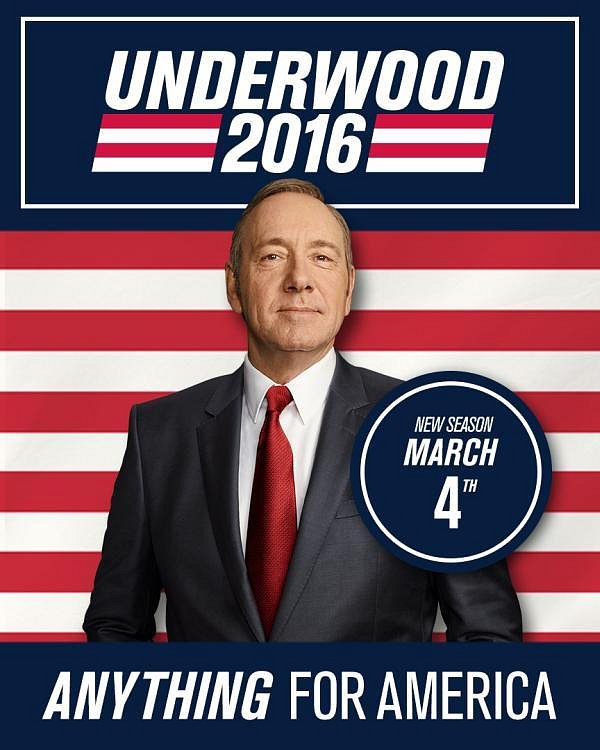 Čtvrtá řada seriálu House of Cards je Netflixem ohlášena na pátek 4. března 2016.