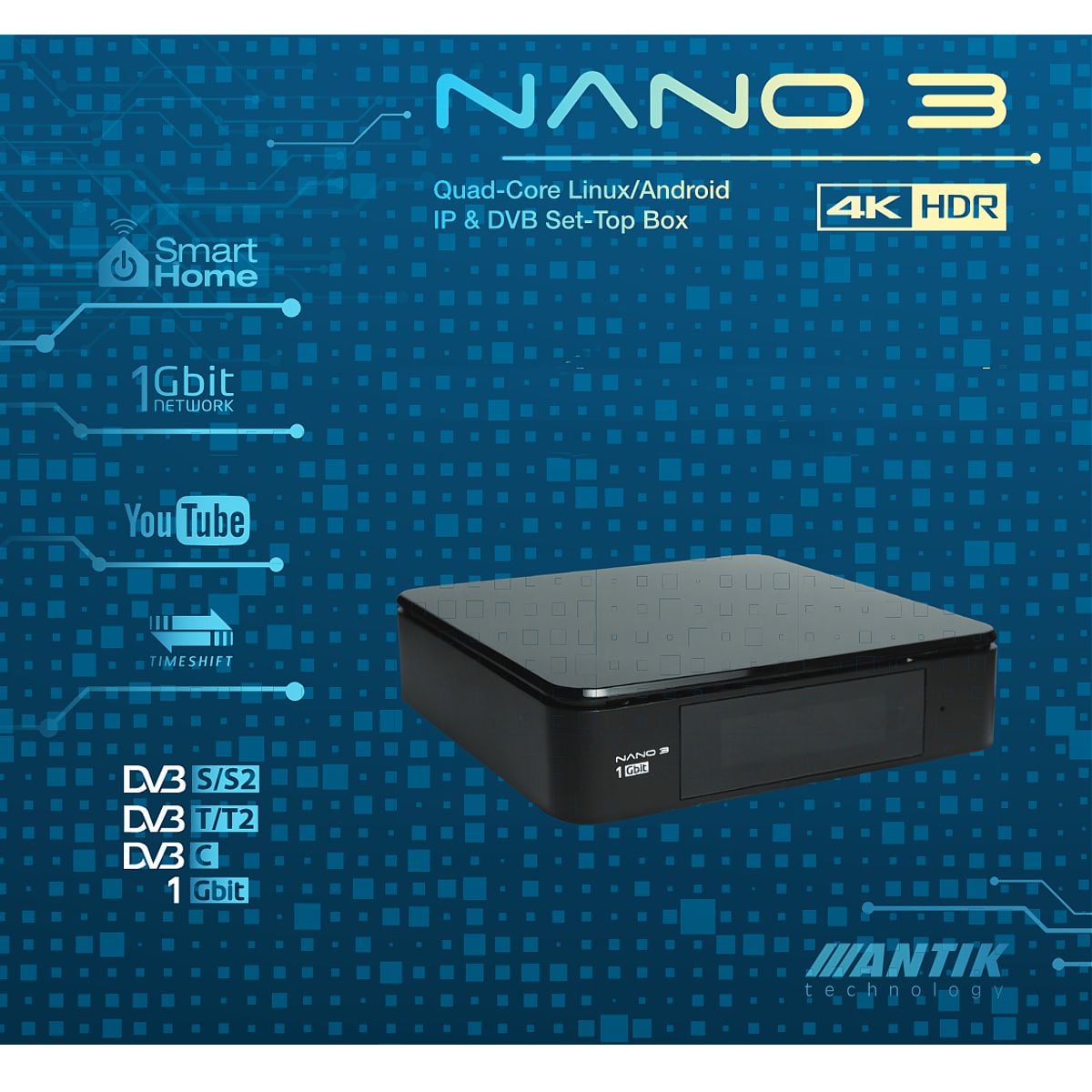 Model Nano 3 Giga pro službu Antik TV Optika