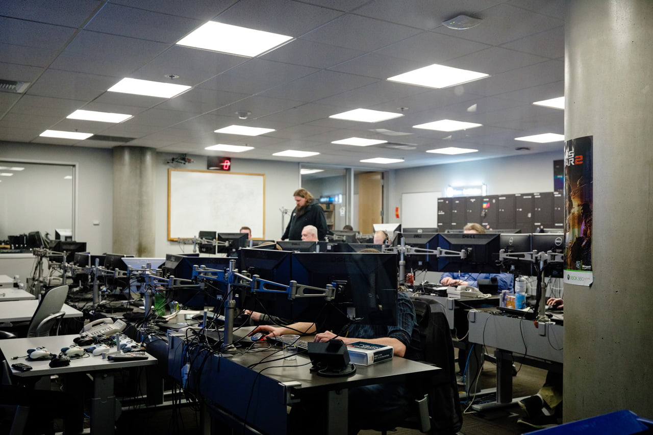 Xbox Operations Center v sídle Microsoftu v Redmondu