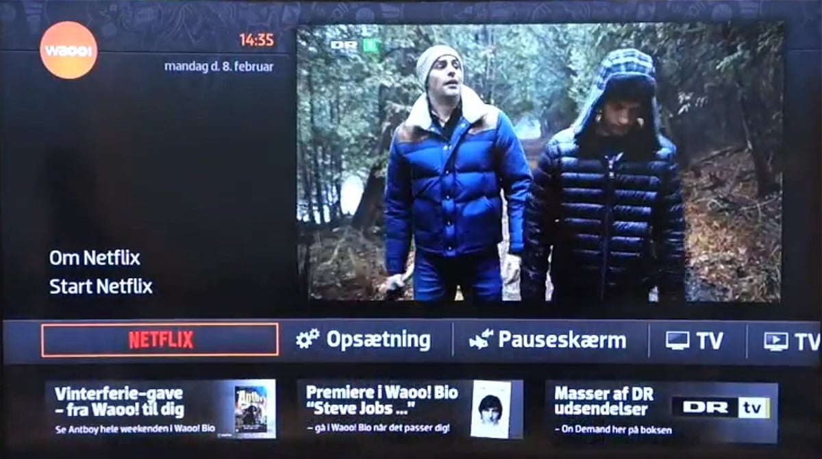Hlavní menu, EPG, vlastní seznamy programů