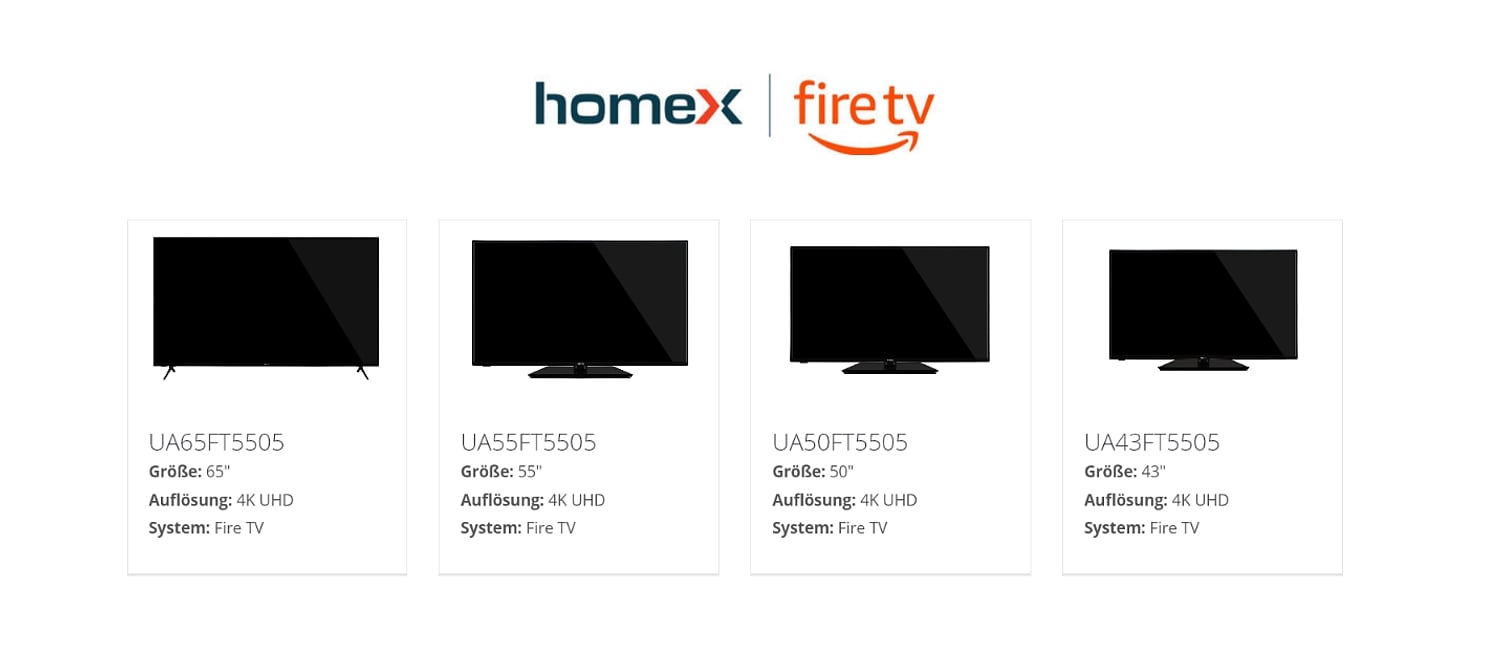 homeX – modely s Fire TV OS