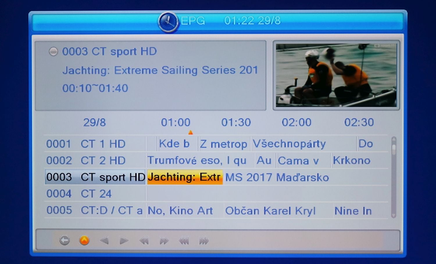 TeleSystem TS6820 T2 HEVC twin - EPG