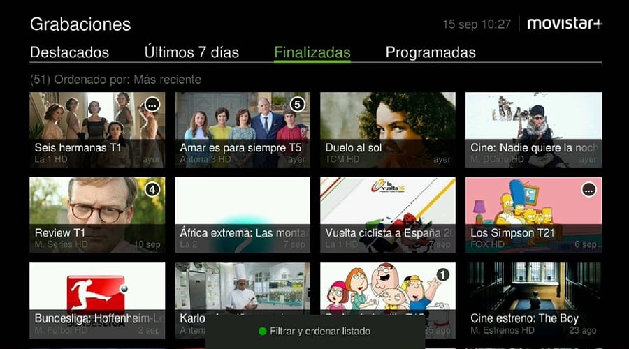 Movistar set-top box - GUI