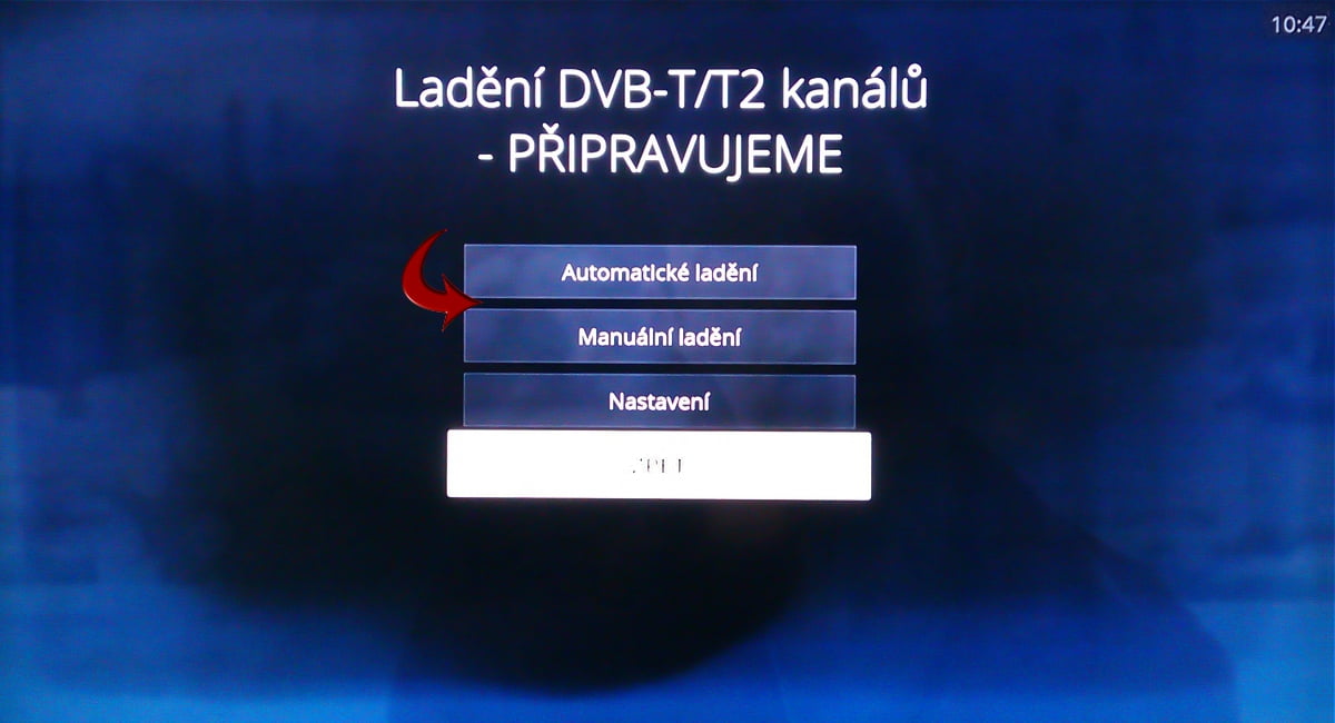 Naladění DVB-T kanálů na O2 TV