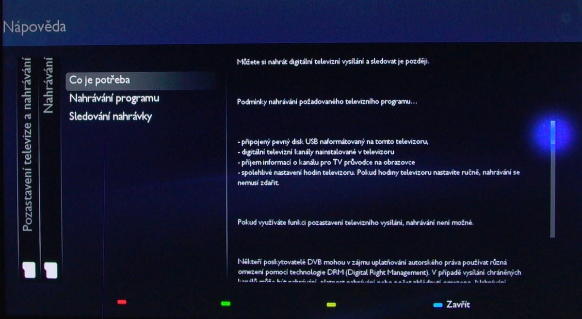 Philips 24PFS5231 – nápověda