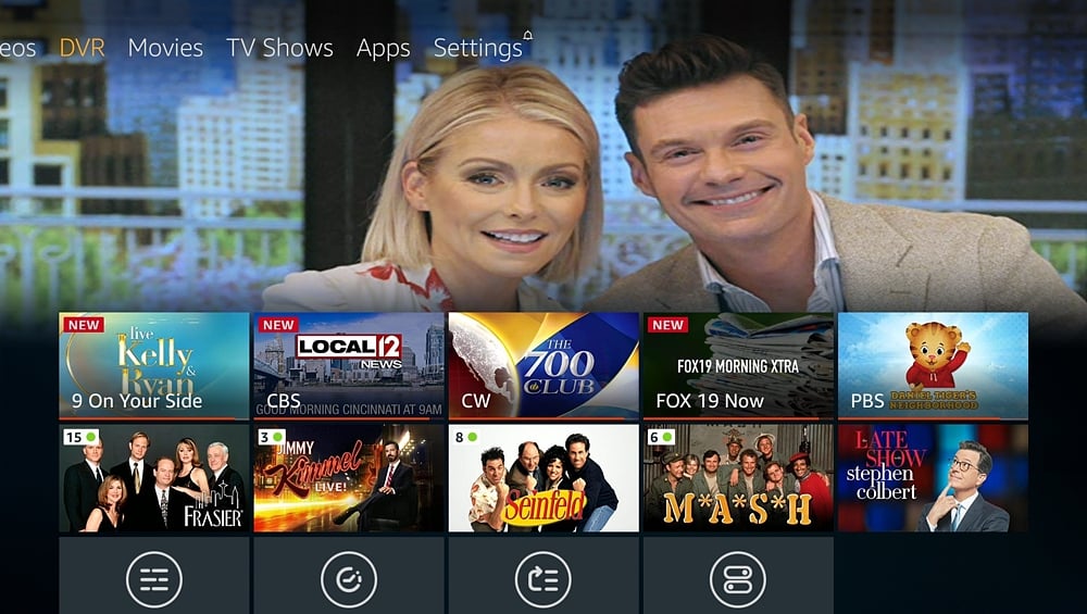 Recast DVR menu