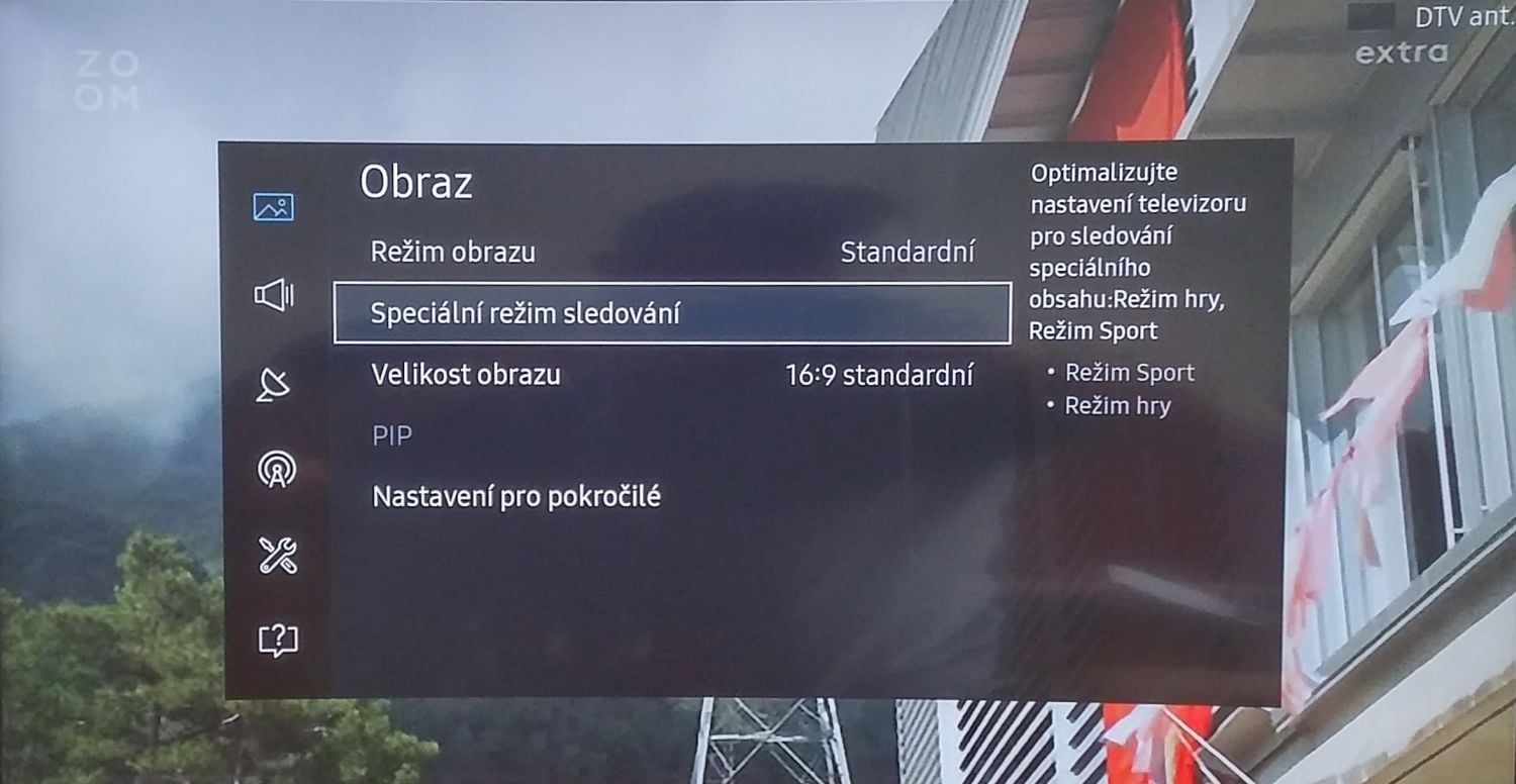 Samsung UE49K6372SU - menu nastavení
