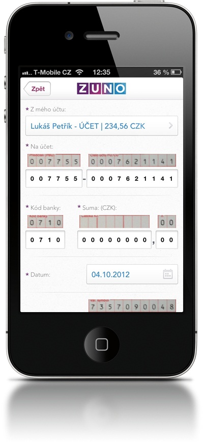 Zuno bank - mobilní aplikace