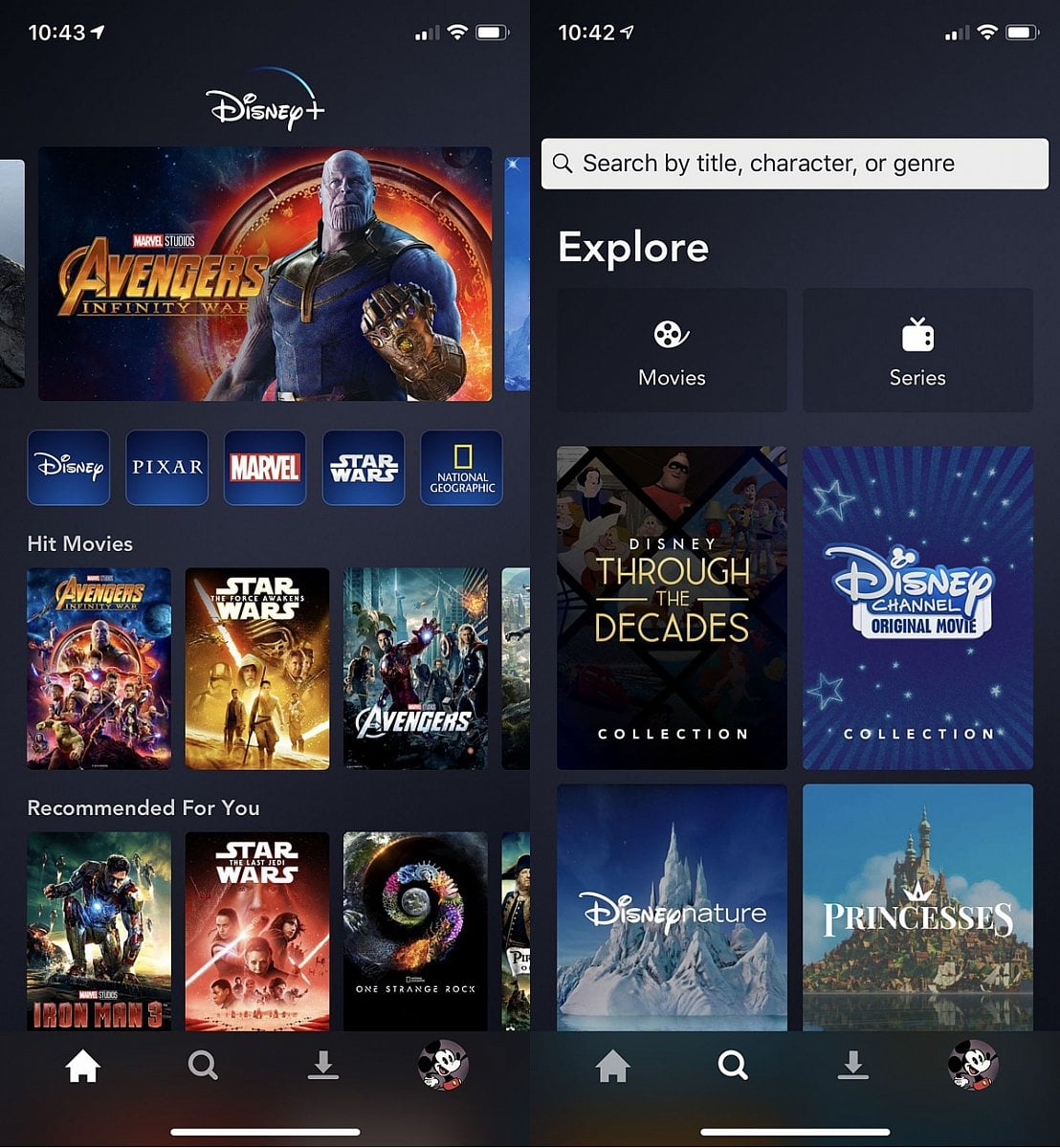 Disney+ na iPhone
