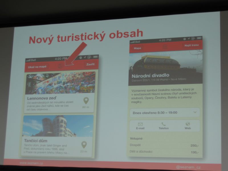 Součástí nové mobilní aplikace bude i nový turistický obsah. 