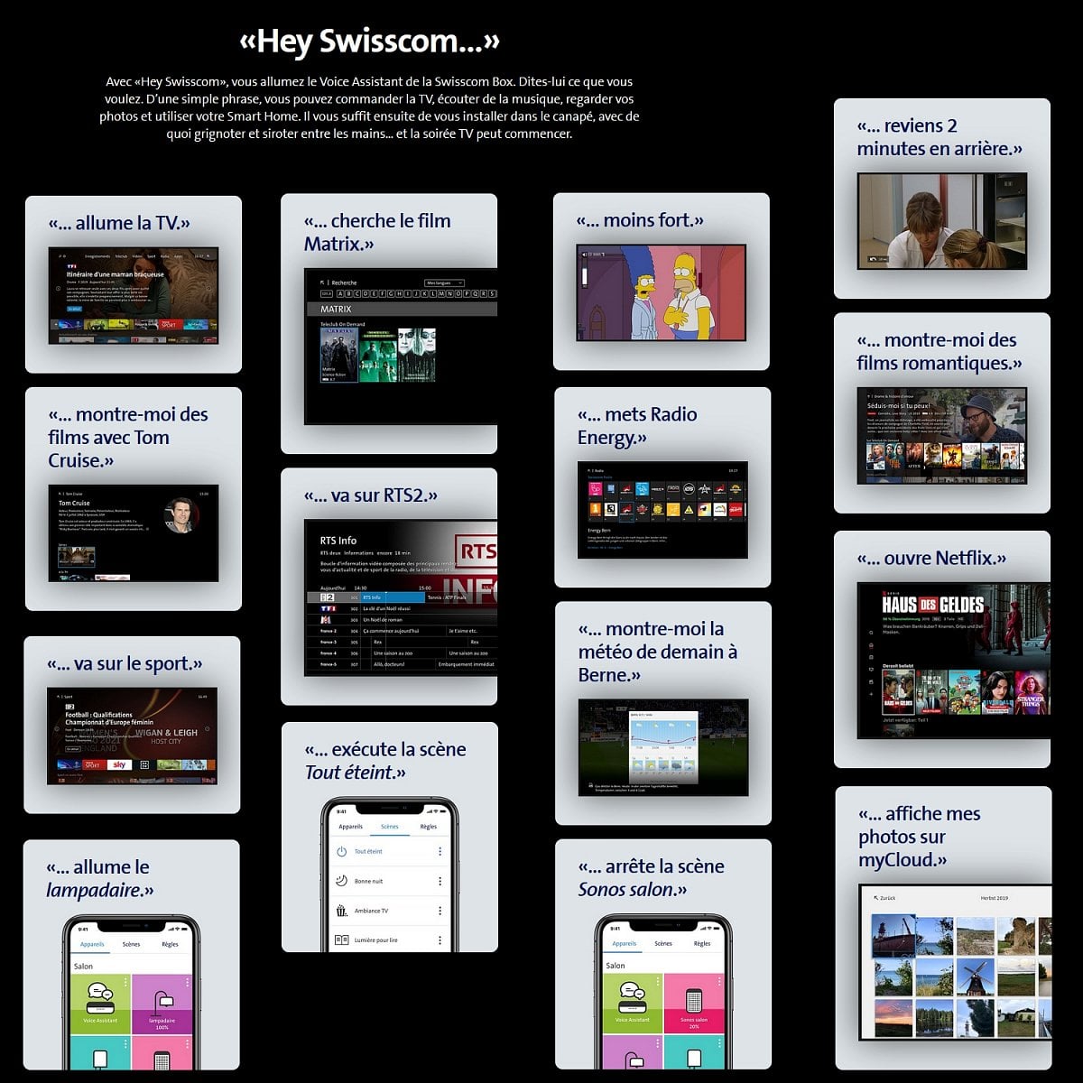 Swisscom TV - hlasový asistent