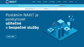 Webové stránky agentury NAKIT.