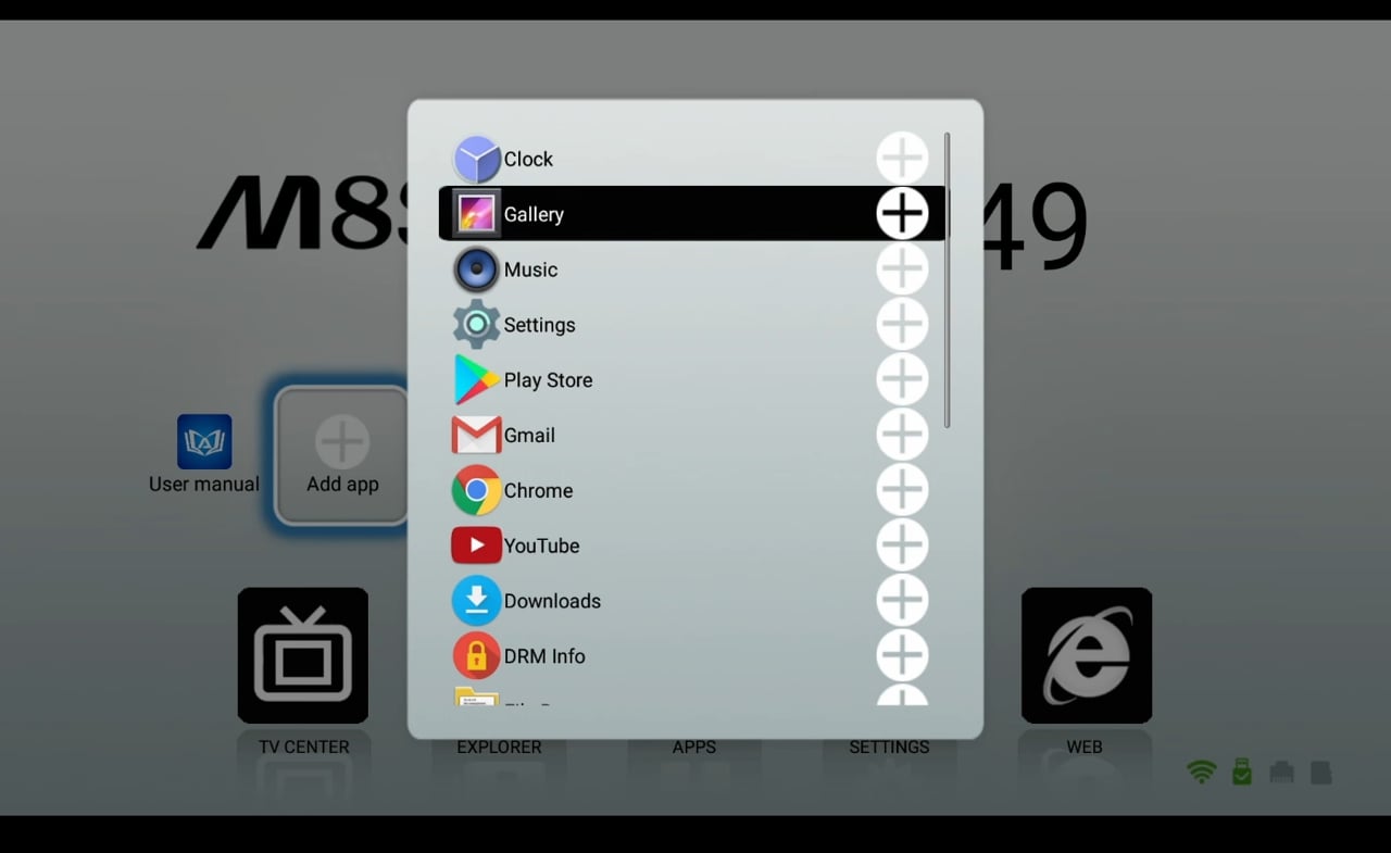 Mecool uživatelské prostředí a menu aplikací