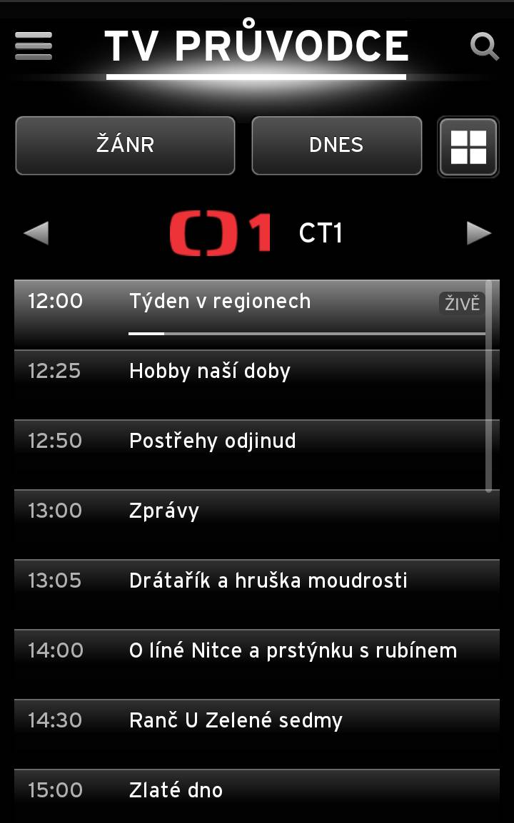 UPC Horizon Go - EPG