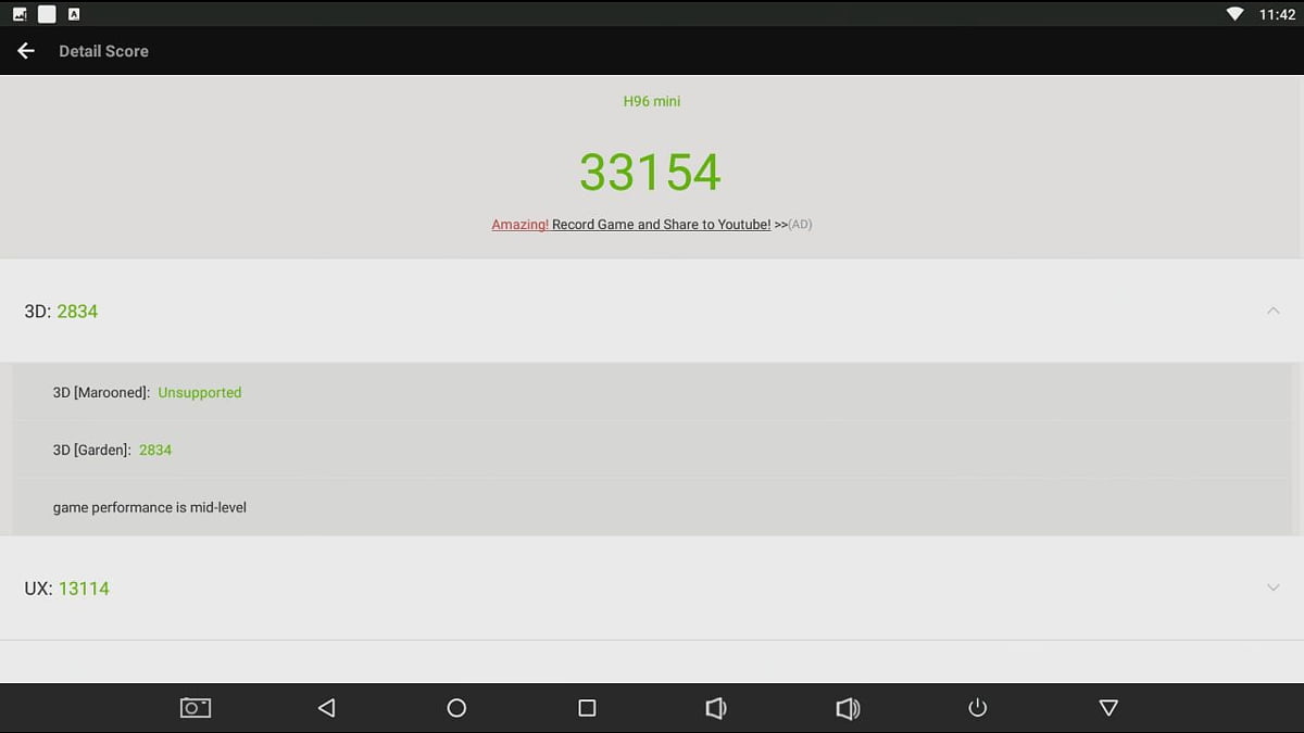 Alfawise H96 Mini - AnTuTu benchmark a CPU-Z