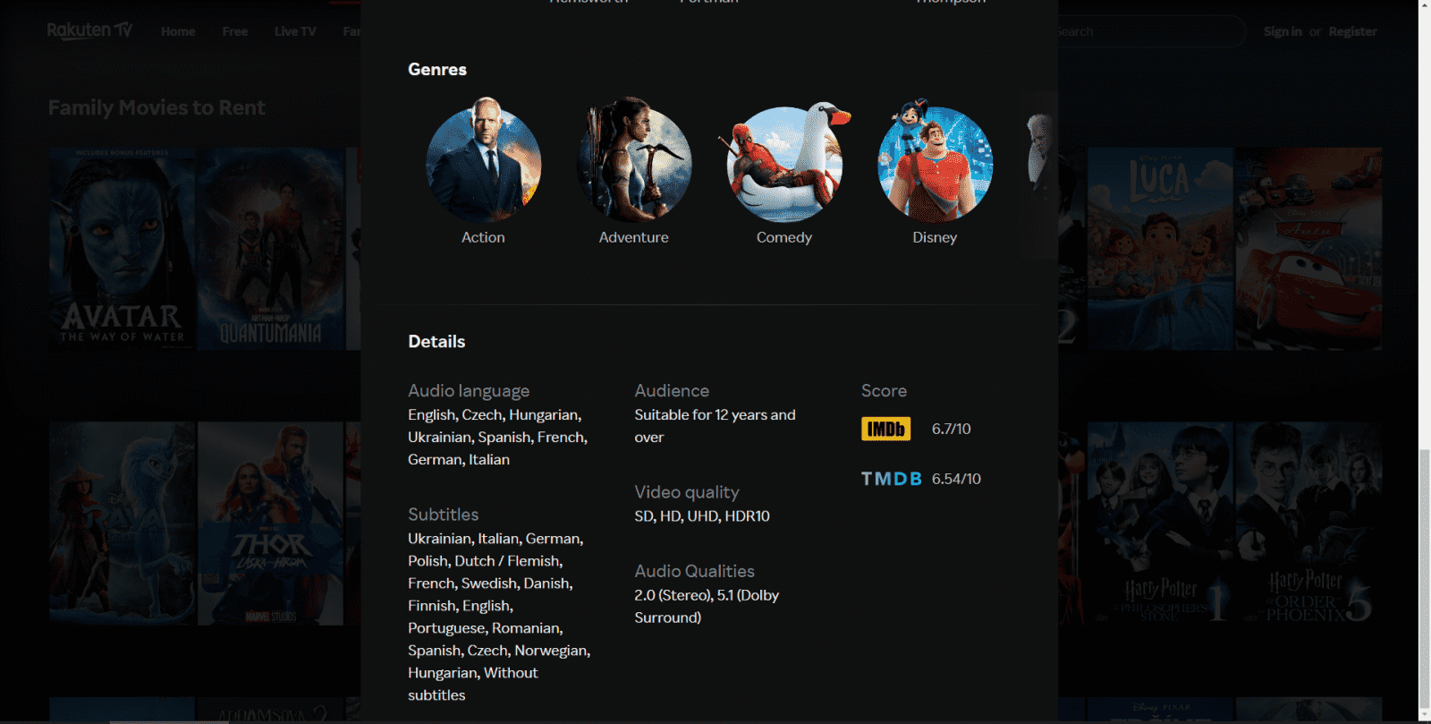 Rodinné filmy na Rakuten TV