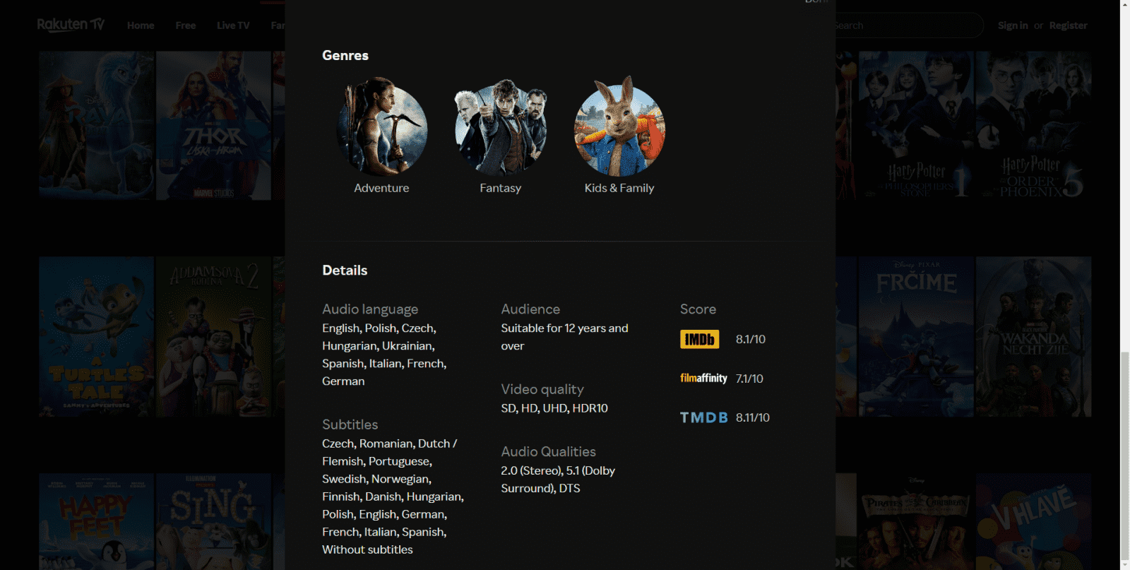 Rodinné filmy na Rakuten TV