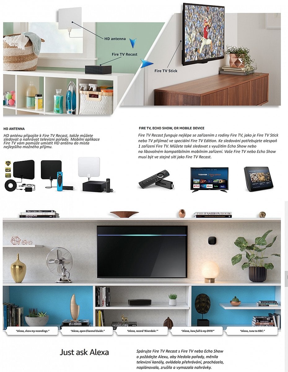 Sestava DVR Fire TV Recast